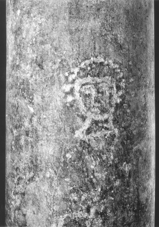 testa umana (lapide) - ambito romano (sec. IV)
